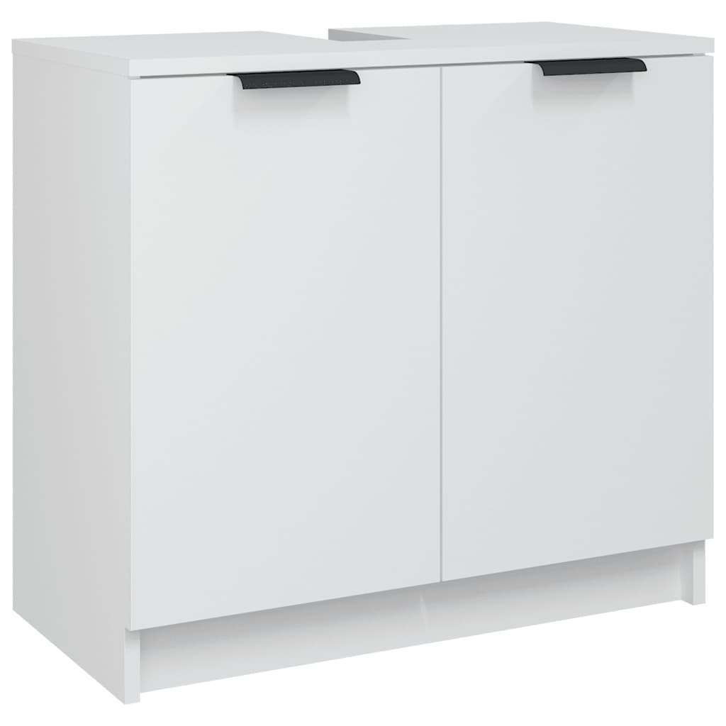 Armadietto da Bagno Bianco 64,5x33,5x59 cm in Legno Multistrato cod mxl 49369