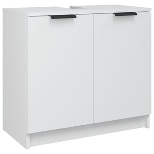 Armadietto da Bagno Bianco 64,5x33,5x59 cm in Legno Multistrato cod mxl 49369