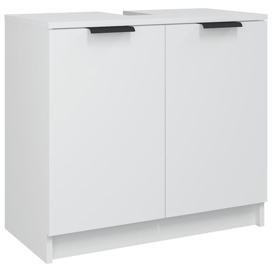 Armadietto da Bagno Bianco 64,5x33,5x59 cm in Legno Multistrato cod mxl 49369