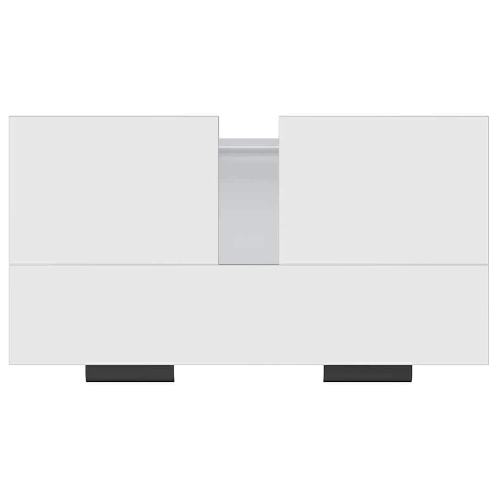 Armadietto da Bagno Bianco 64,5x33,5x59 cm in Legno Multistrato cod mxl 49369