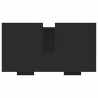 Armadietto da Bagno Nero 64,5x33,5x59 cm in Legno Multistrato 811305