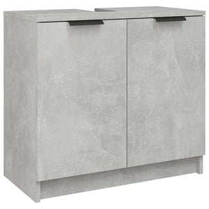 Mobile Bagno Grigio Cemento 64,5x33,5x59cm in Legno Multistrato cod mxl 40673
