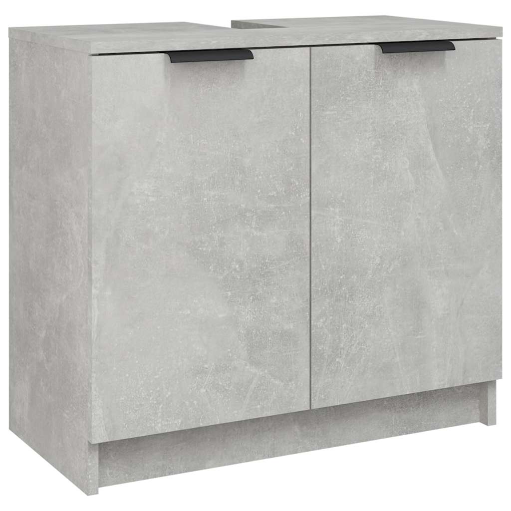 Mobile Bagno Grigio Cemento 64,5x33,5x59cm in Legno Multistrato 811308