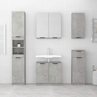 Mobile Bagno Grigio Cemento 64,5x33,5x59cm in Legno Multistrato cod mxl 40673