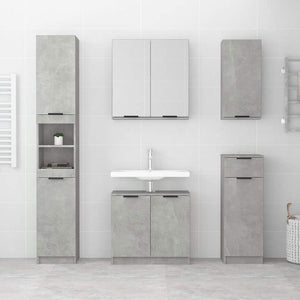 Mobile Bagno Grigio Cemento 64,5x33,5x59cm in Legno Multistrato cod mxl 40673