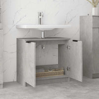 Mobile Bagno Grigio Cemento 64,5x33,5x59cm in Legno Multistrato 811308