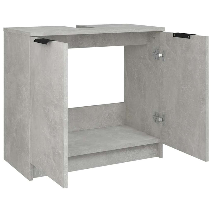 Mobile Bagno Grigio Cemento 64,5x33,5x59cm in Legno Multistrato 811308