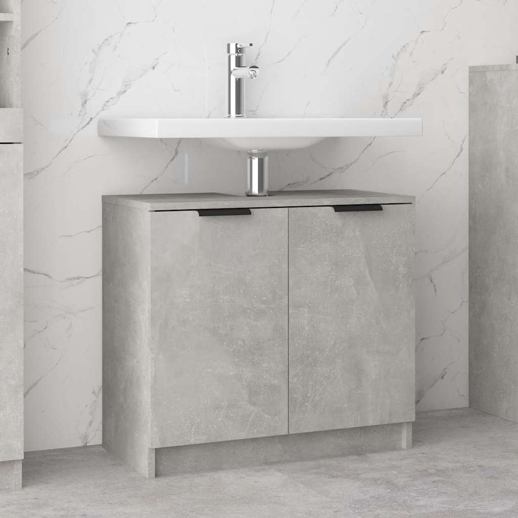 Mobile Bagno Grigio Cemento 64,5x33,5x59cm in Legno Multistrato cod mxl 40673