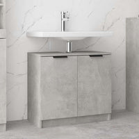 Mobile Bagno Grigio Cemento 64,5x33,5x59cm in Legno Multistrato cod mxl 40673