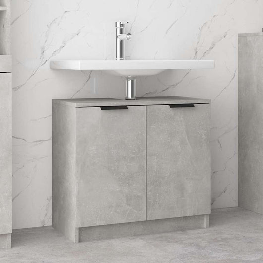 Mobile Bagno Grigio Cemento 64,5x33,5x59cm in Legno Multistrato 811308