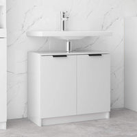 Mobile da Bagno Bianco Lucido 64,5x33,5x59 cm Legno Multistrato 811310
