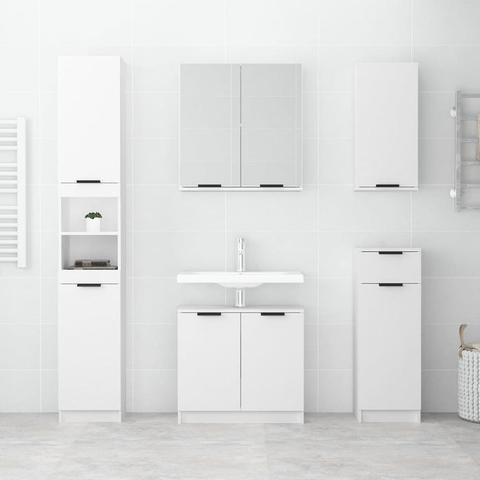 Armadietto a Specchio da Bagno Bianco 64x20x67 cm 811313