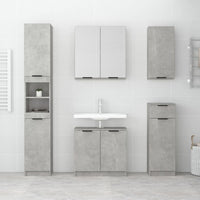 Armadietto a Specchio da Bagno Grigio Cemento 64x20x67 cm 811317