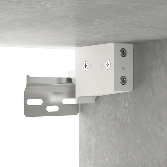 Armadietto a Specchio da Bagno Grigio Cemento 64x20x67 cm 811317