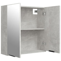 Armadietto a Specchio da Bagno Grigio Cemento 64x20x67 cm 811317
