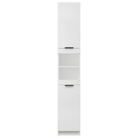 Armadietto da Bagno Bianco 32x34x188,5 cm in Legno Multistrato cod mxl 46589