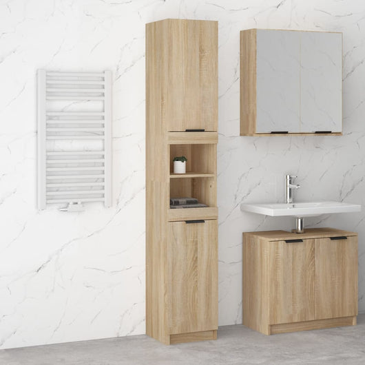 Mobile da Bagno Rovere Sonoma 32x34x188,5 cm Legno Multistratocod mxl 97292