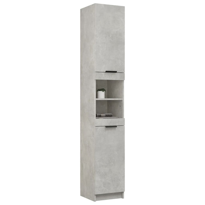 Mobile da Bagno Grigio Cemento 32x34x188,5 cm Legno Multistrato 811326