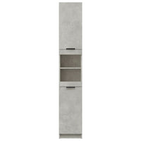 Mobile da Bagno Grigio Cemento 32x34x188,5 cm Legno Multistrato 811326