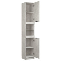 Mobile da Bagno Grigio Cemento 32x34x188,5 cm Legno Multistrato 811326