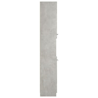 Mobile da Bagno Grigio Cemento 32x34x188,5 cm Legno Multistrato 811326