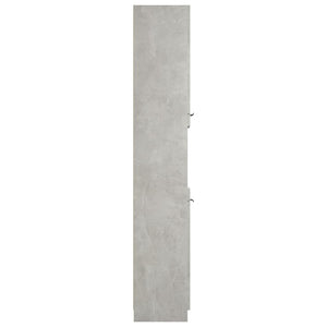 Mobile da Bagno Grigio Cemento 32x34x188,5 cm Legno Multistrato 811326