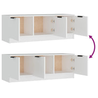 Mobile Porta TV Bianco 102x35x36,5 cm in Legno Multistrato cod mxl 34039