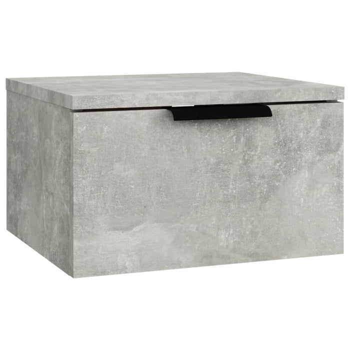 Comodini a Muro 2 pz-Set di 2 Tavolino da notte Grigio Cemento 34x30x20 cm