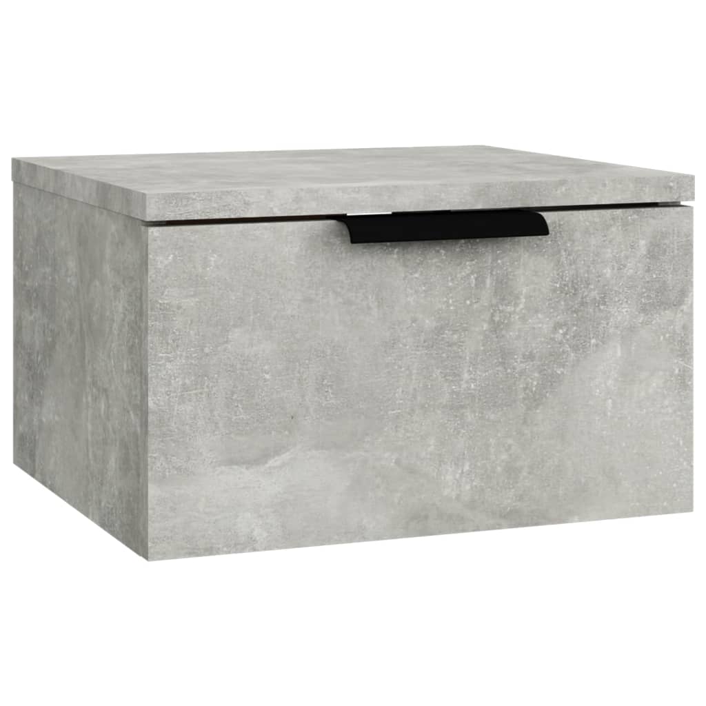 Comodini a Muro 2 pz Grigio Cemento 34x30x20 cm 811385