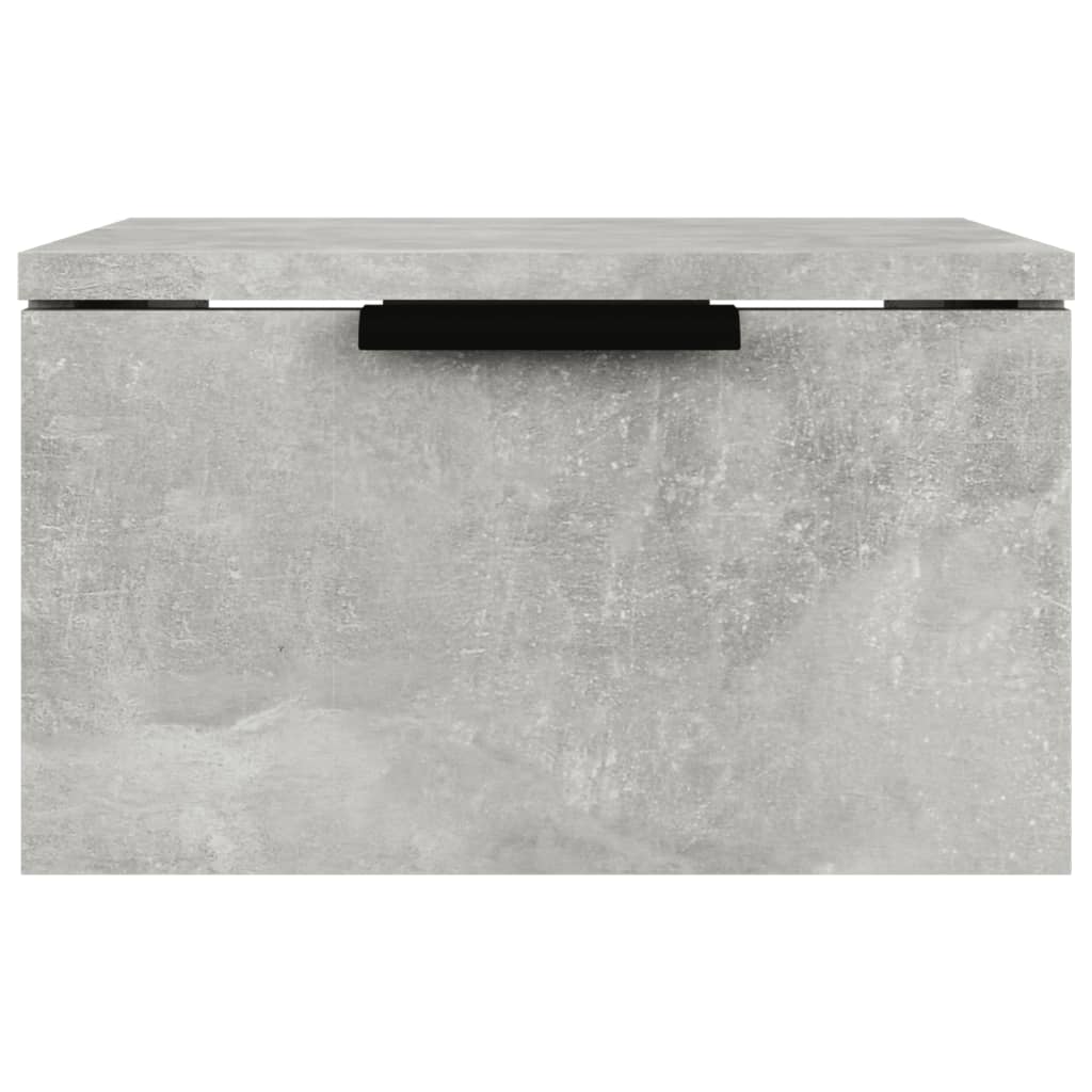 Comodini a Muro 2 pz Grigio Cemento 34x30x20 cm 811385