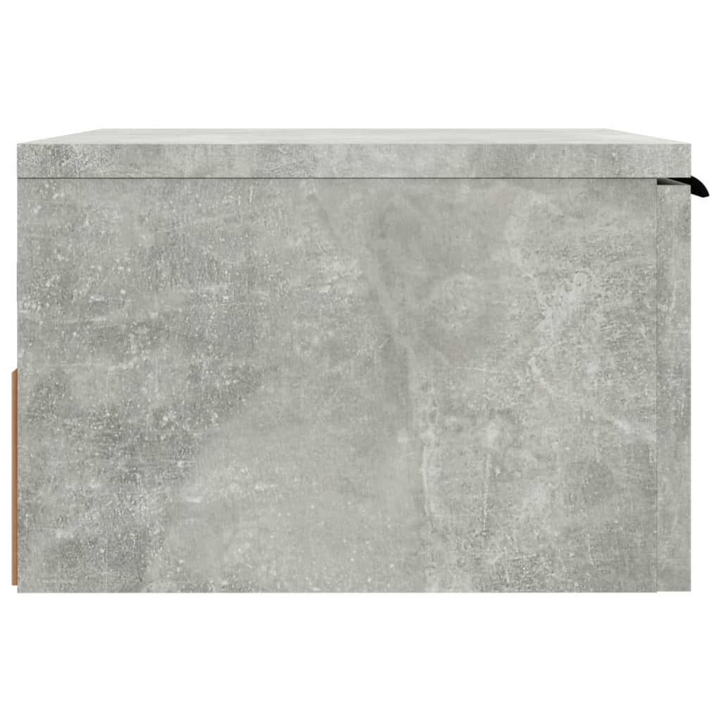 Comodini a Muro 2 pz Grigio Cemento 34x30x20 cm 811385