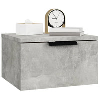 Comodini a Muro 2 pz Grigio Cemento 34x30x20 cm 811385