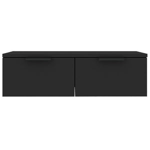 Mobile a Parete Nero 68x30x20 cm in Legno Multistrato 811395