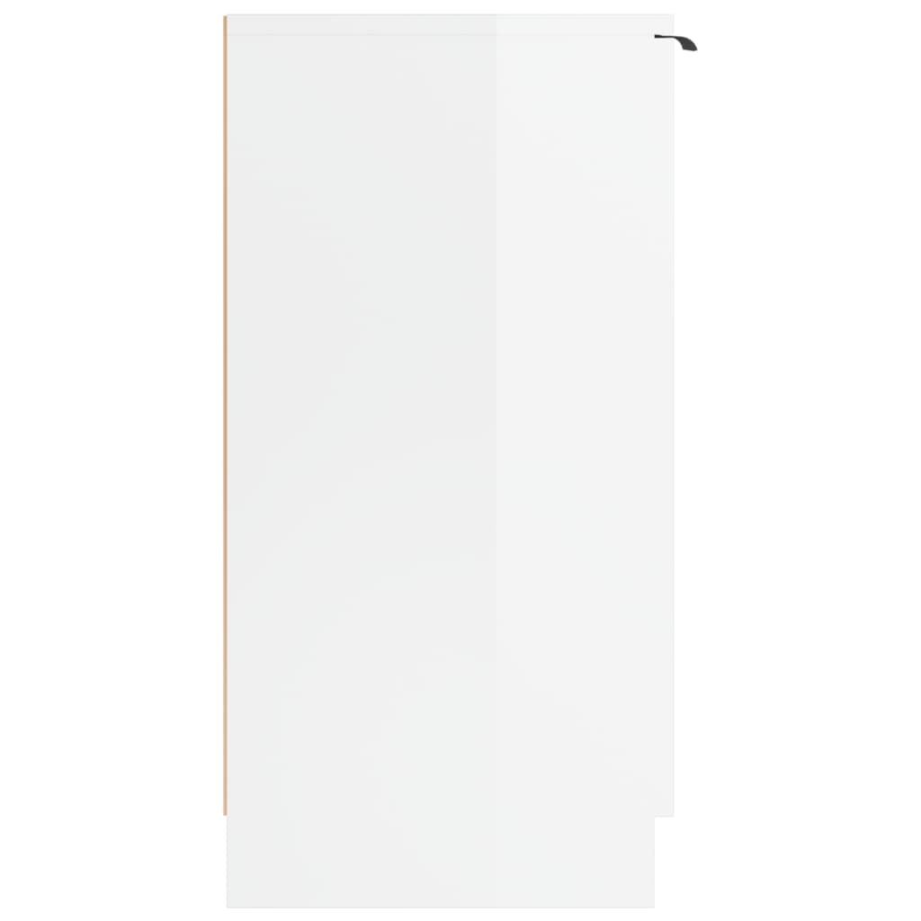 Scarpiera Bianco Lucido 59x35x70 cm in Legno Multistrato 811427