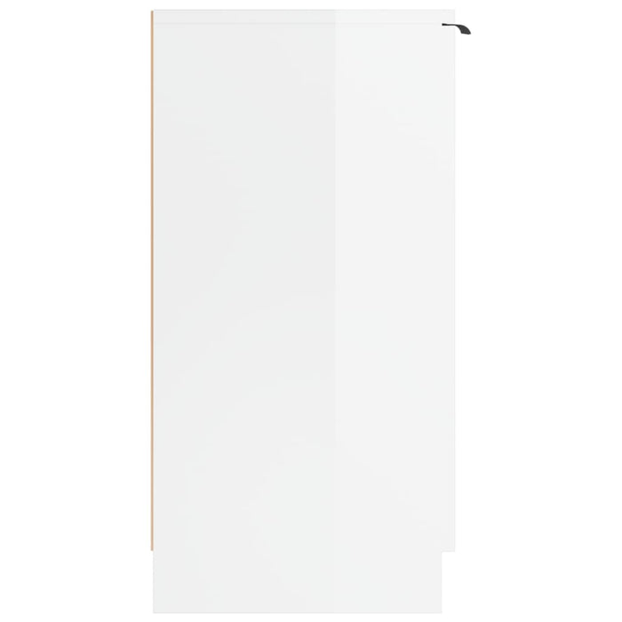 Scarpiera Bianco Lucido 59x35x70 cm in Legno Multistrato 811427