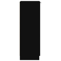 Scarpiera Nera 30x35x100 cm in Legno Multistrato 811431