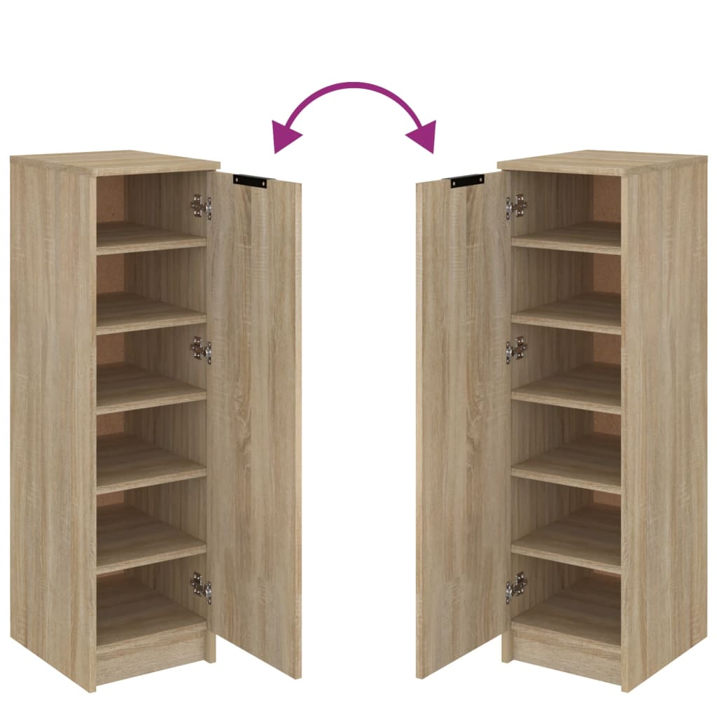 Scarpiera scarpiera mobile portaoggetti ingresso corridoio soggiorno Sonoma 30 x 35 x 100 cm multistrato marrone 02_0021689