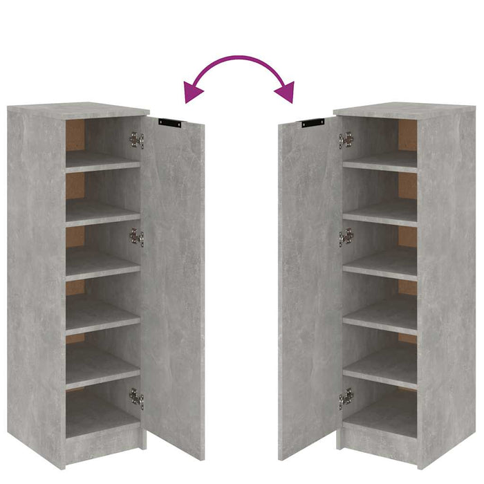 Scarpiera Grigio Cemento 30x35x100 cm in Legno Multistrato cod mxl 70027