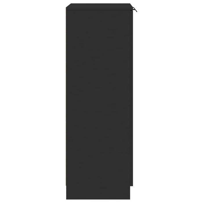 Scarpiera Nera 59x35x100 cm in Legno Multistrato 811440