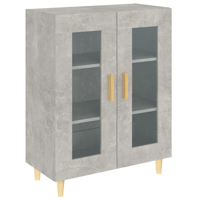 Credenza Grigio Cemento 69,5x34x90 cm in Legno Multistrato 812118