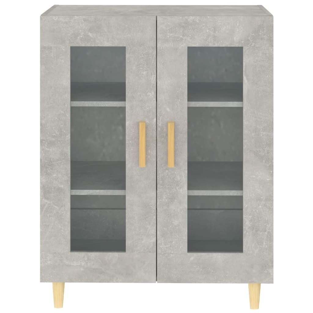 Credenza Grigio Cemento 69,5x34x90 cm in Legno Multistrato 812118