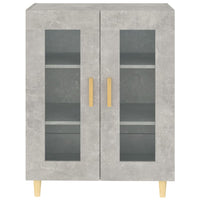 Credenza Grigio Cemento 69,5x34x90 cm in Legno Multistrato 812118
