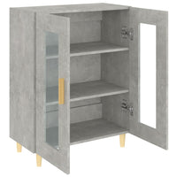Credenza Grigio Cemento 69,5x34x90 cm in Legno Multistrato 812118