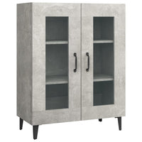 Credenza Grigio Cemento 69,5x34x90 cm in Legno Multistrato 812127