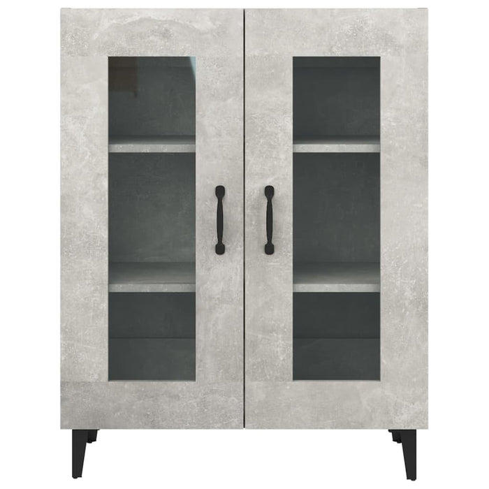 Credenza Grigio Cemento 69,5x34x90 cm in Legno Multistrato 812127