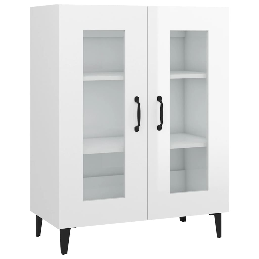 Credenza 69,5x34x90 cm in Legno Multistrato Bianco Lucido cod mxl 65697