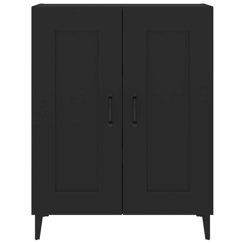 Credenza-Buffet-Armadio da cucina Nera 69,5x34x90 cm in Legno Multistrato 908502