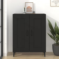 Credenza-Buffet-Armadio da cucina Nera 69,5x34x90 cm in Legno Multistrato 908502