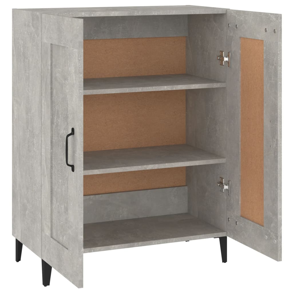 Credenza Grigio Cemento 69,5x34x90 cm in Legno Multistrato 812145