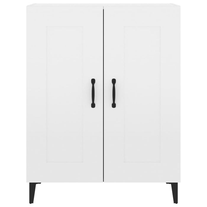 Credenza-Buffet-Armadio da cucina 69,5x34x90 cm in Legno Multistrato Bianco Lucido 266137